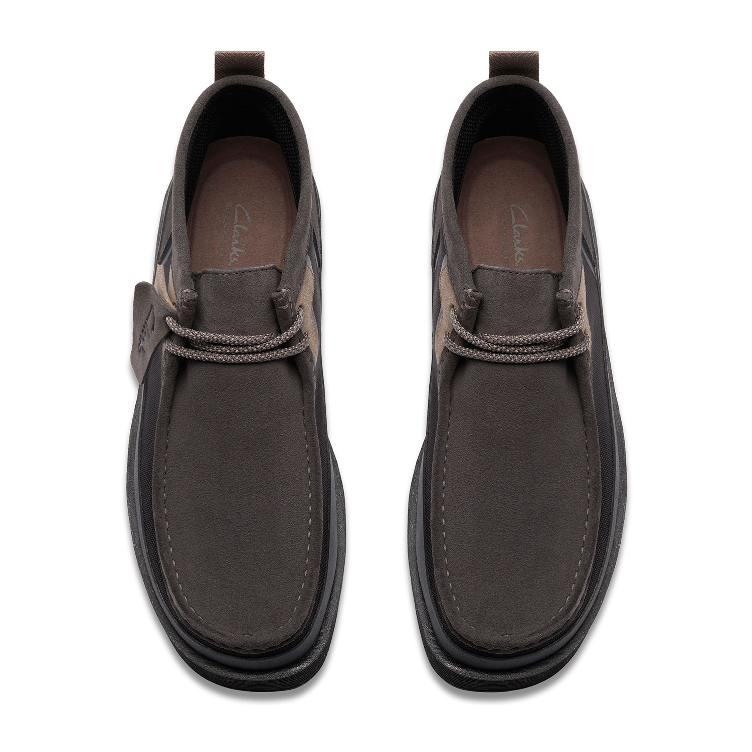 мъжки обувки clarks wallabee ftr gtx 26183469 черни от велур - снимка 7