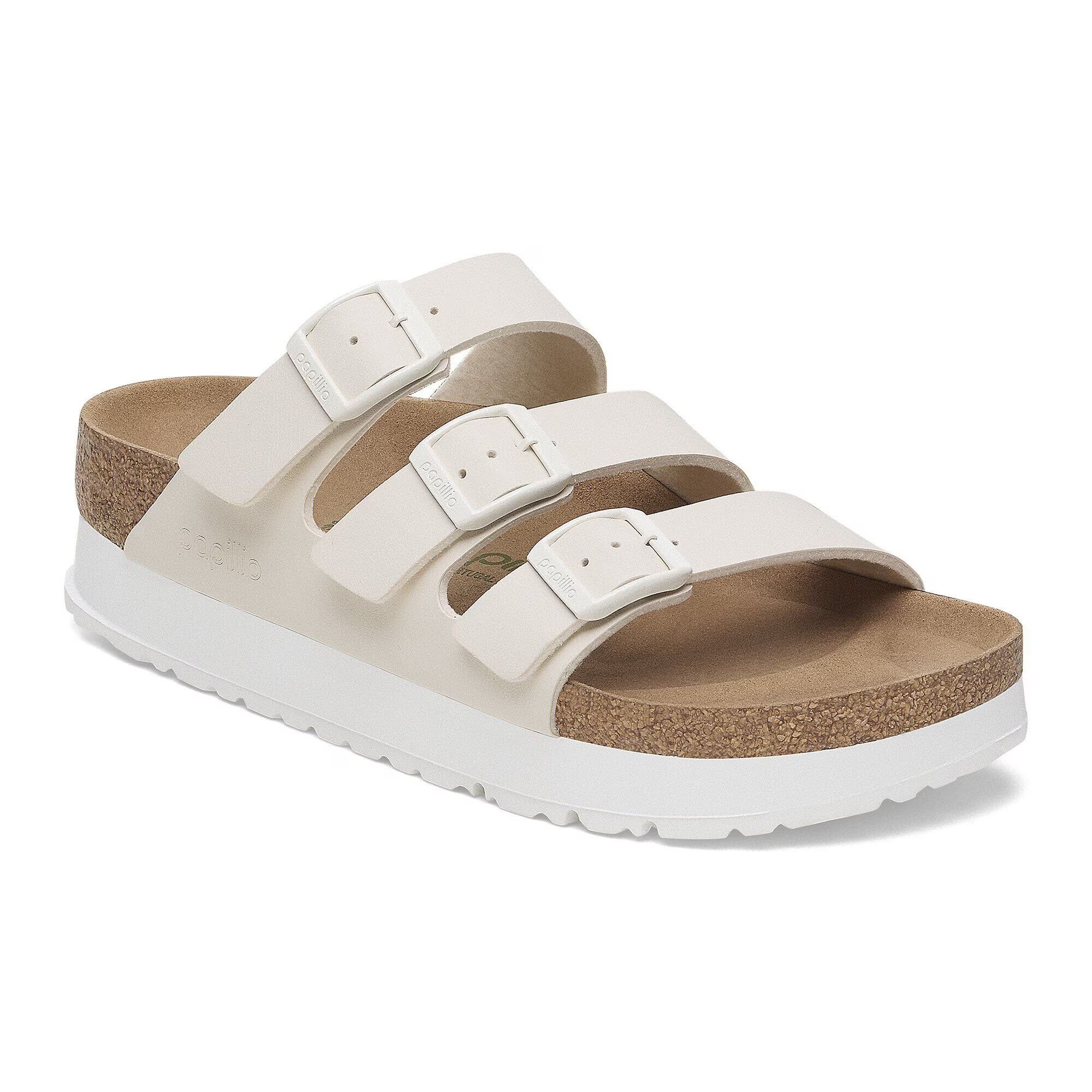 дамски чехли birkenstock florida 3 flex platform bf eggshell vegan 1029751 - снимка 1