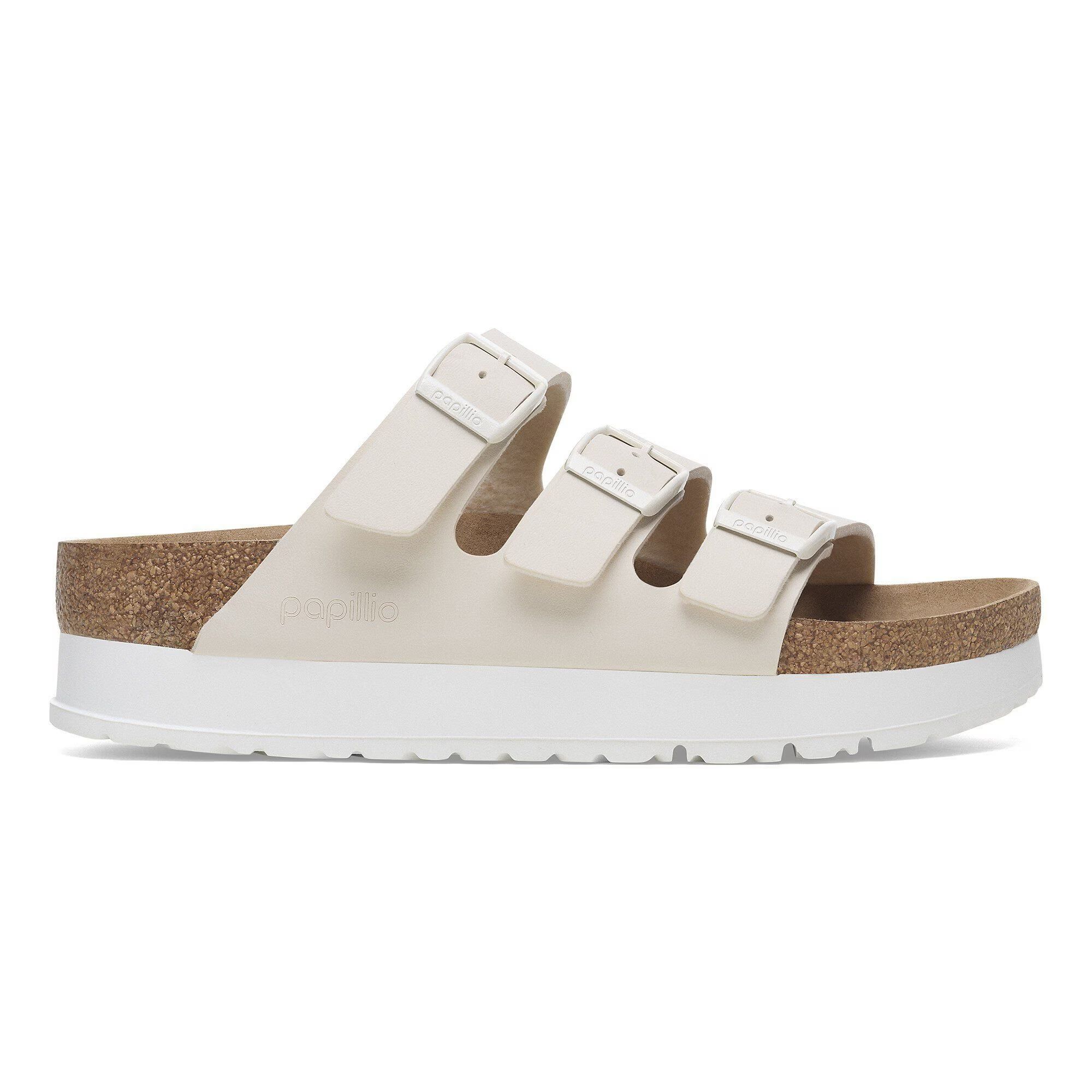 дамски чехли birkenstock florida 3 flex platform bf eggshell vegan 1029751 - снимка 2