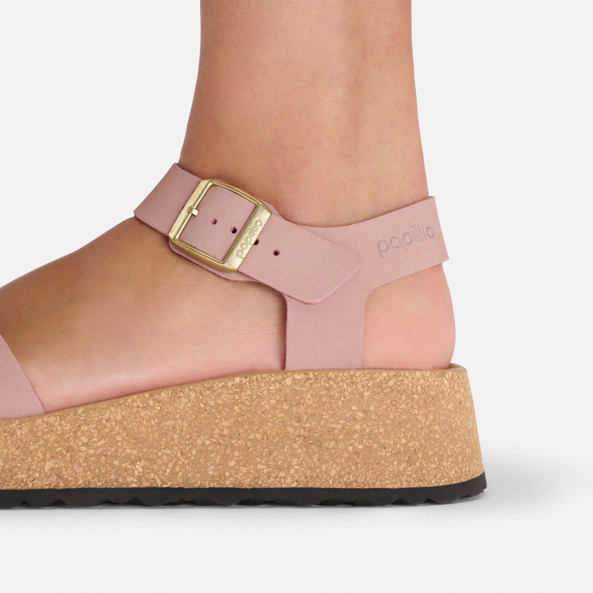 дамски сандали birkenstock glenda lenb pink clay 1031432 розови от набук за тесен крак - снимка 8