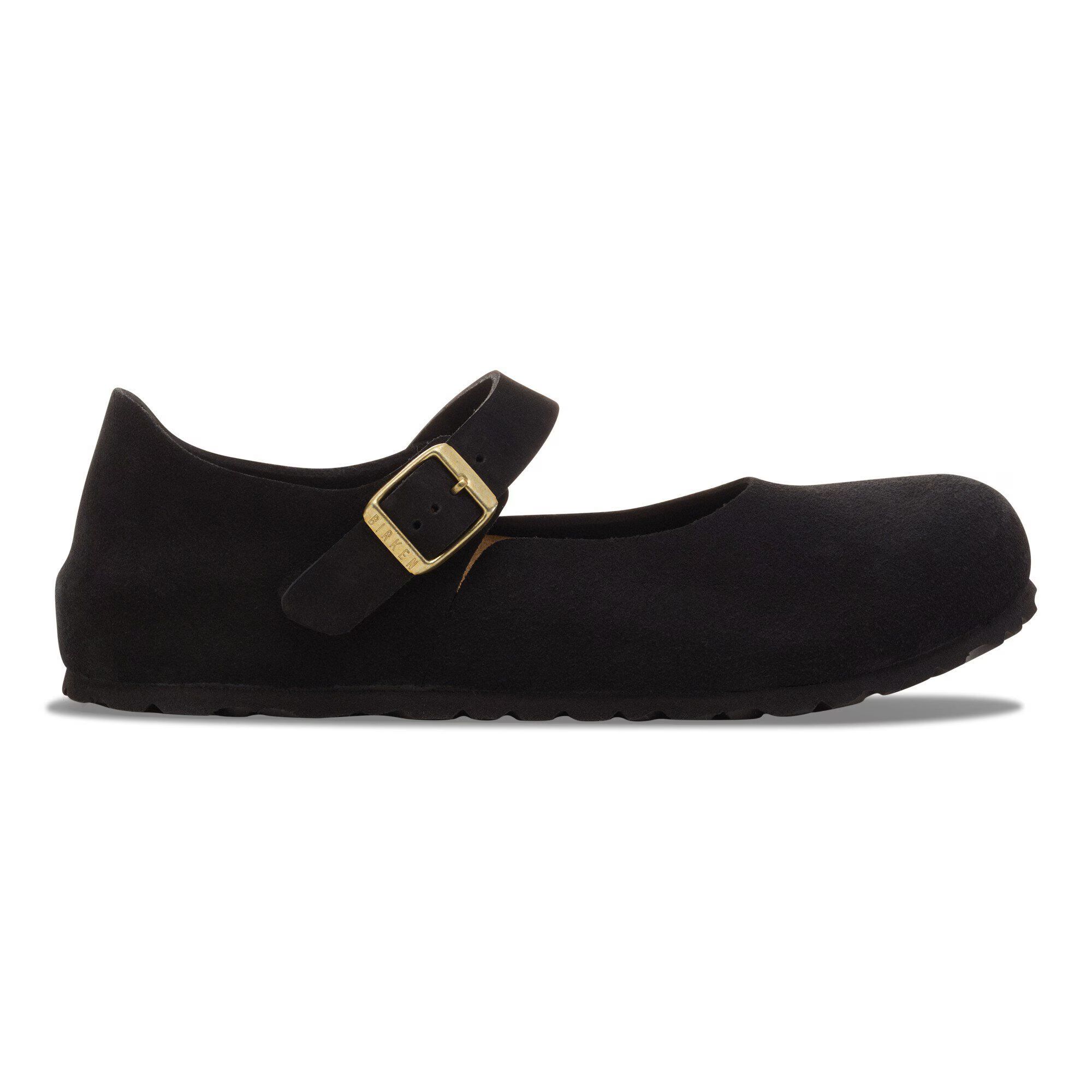 дамски обувки birkenstock mantova leve black черни от велур - снимка 2