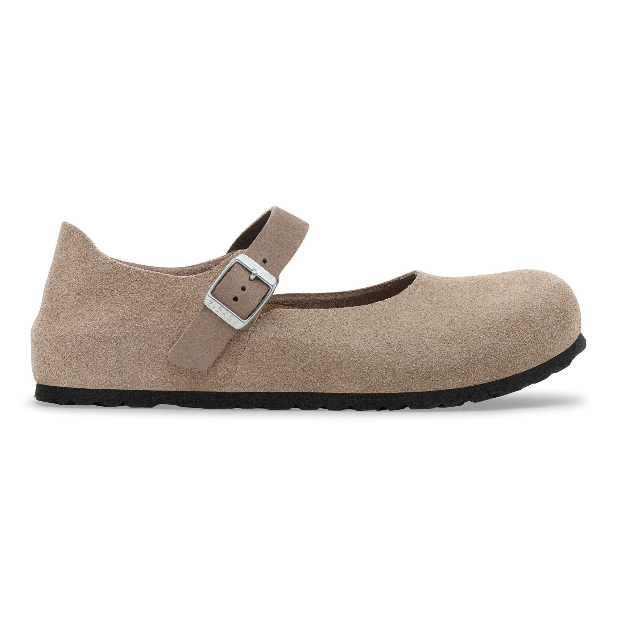 дамски обувки birkenstock mantova leve taupe бежови от велур - снимка 2