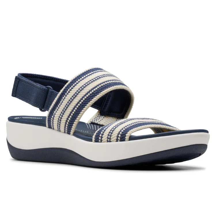 дамски сандали clarks arla stroll 26181748 син мулти от текстил - снимка 2