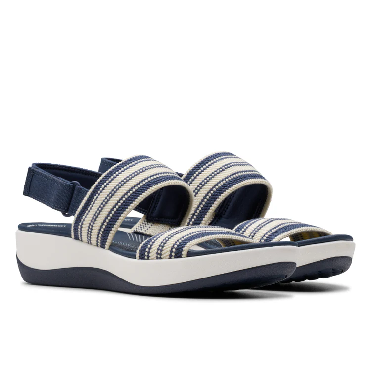 дамски сандали clarks arla stroll 26181748 син мулти от текстил - снимка 5