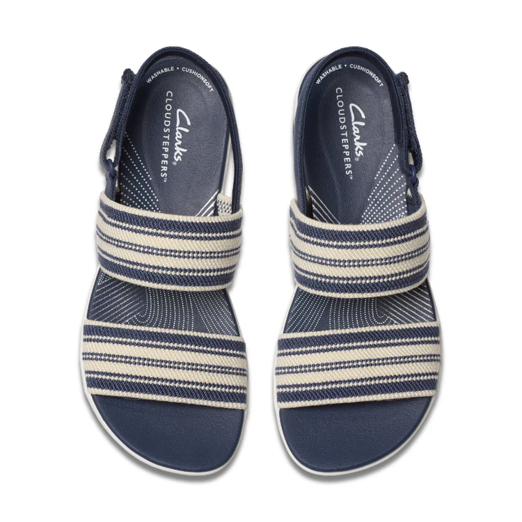 дамски сандали clarks arla stroll 26181748 син мулти от текстил - снимка 7