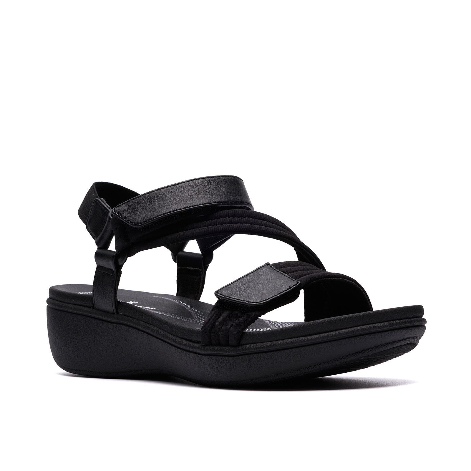 дамски сандали clarks brinkley rae sun черни от текстил - снимка 1