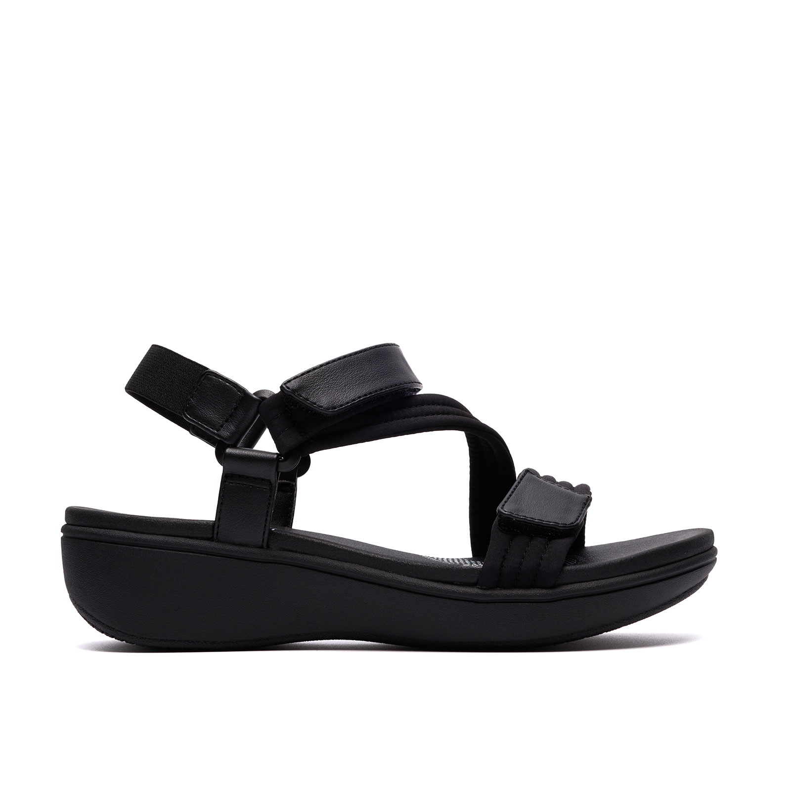 дамски сандали clarks brinkley rae sun черни от текстил - снимка 2