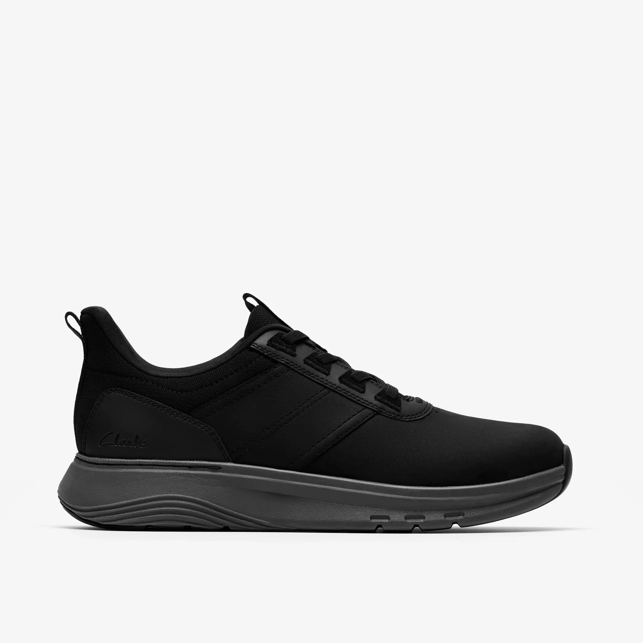 мъжки спортни обувки clarks motion trek lx 26184781 черни от естествена кожа - снимка 1