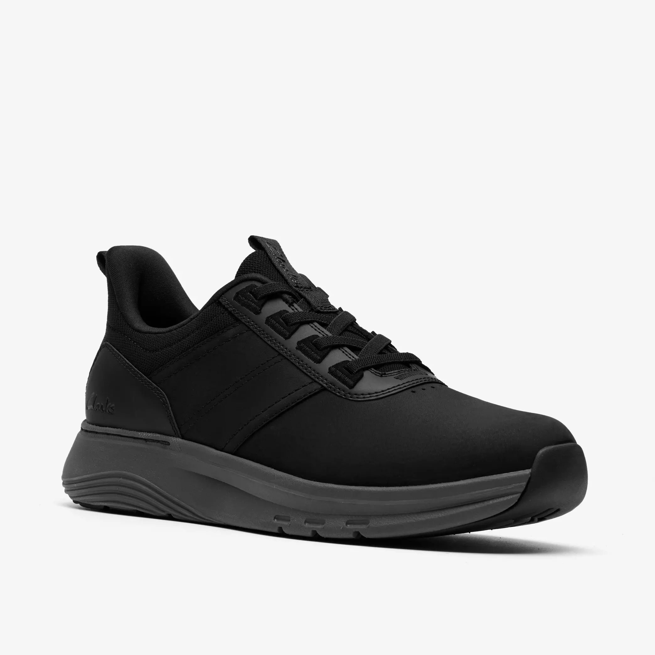 мъжки спортни обувки clarks motion trek lx 26184781 черни от естествена кожа - снимка 4