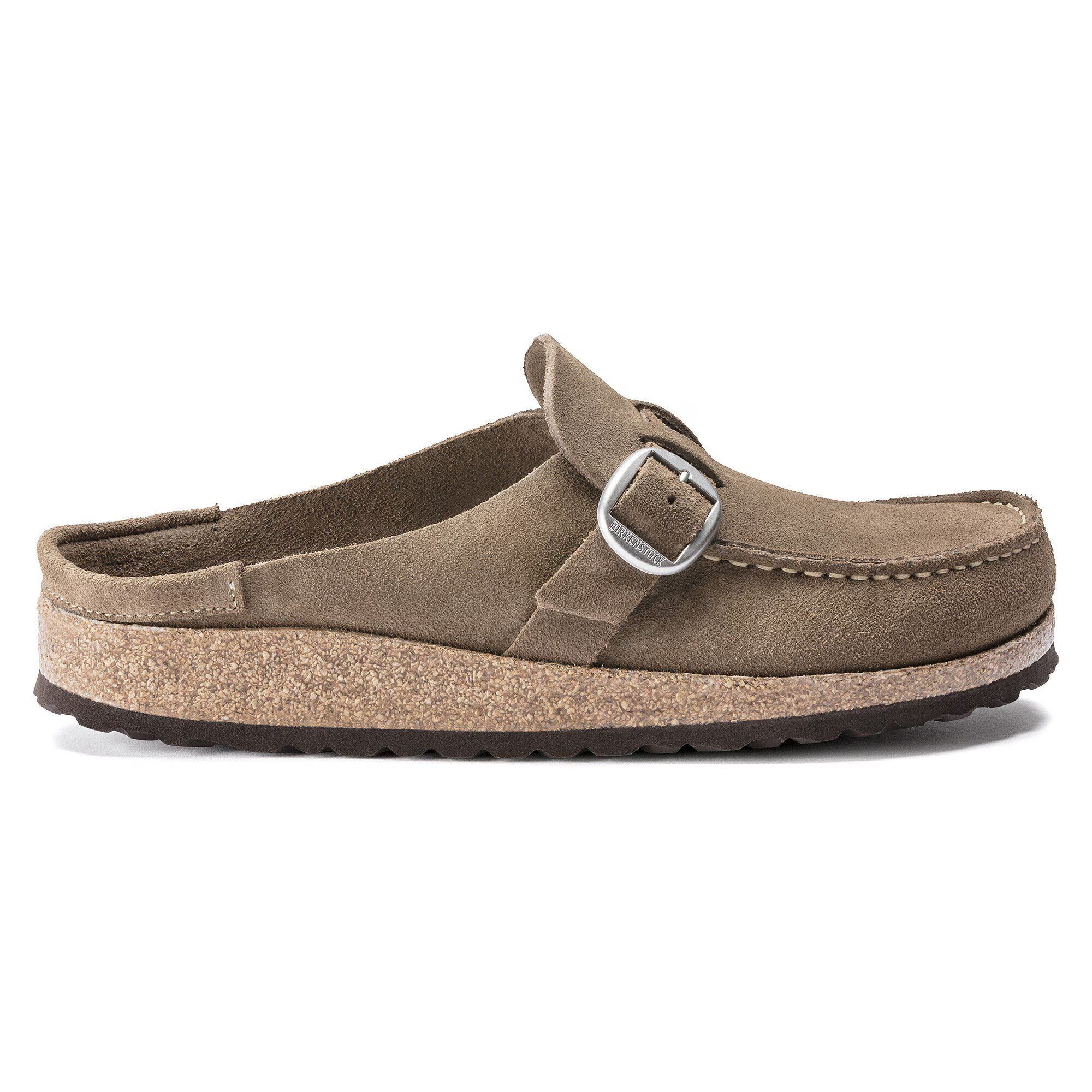чехли birkenstock buckley 1019462 бежови от велур - снимка 2