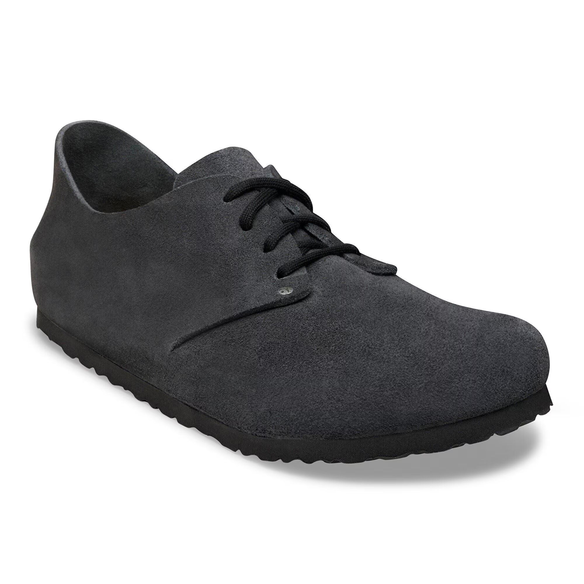 обувки birkenstock maine leve charcoal тъмно сиви от велур - снимка 1