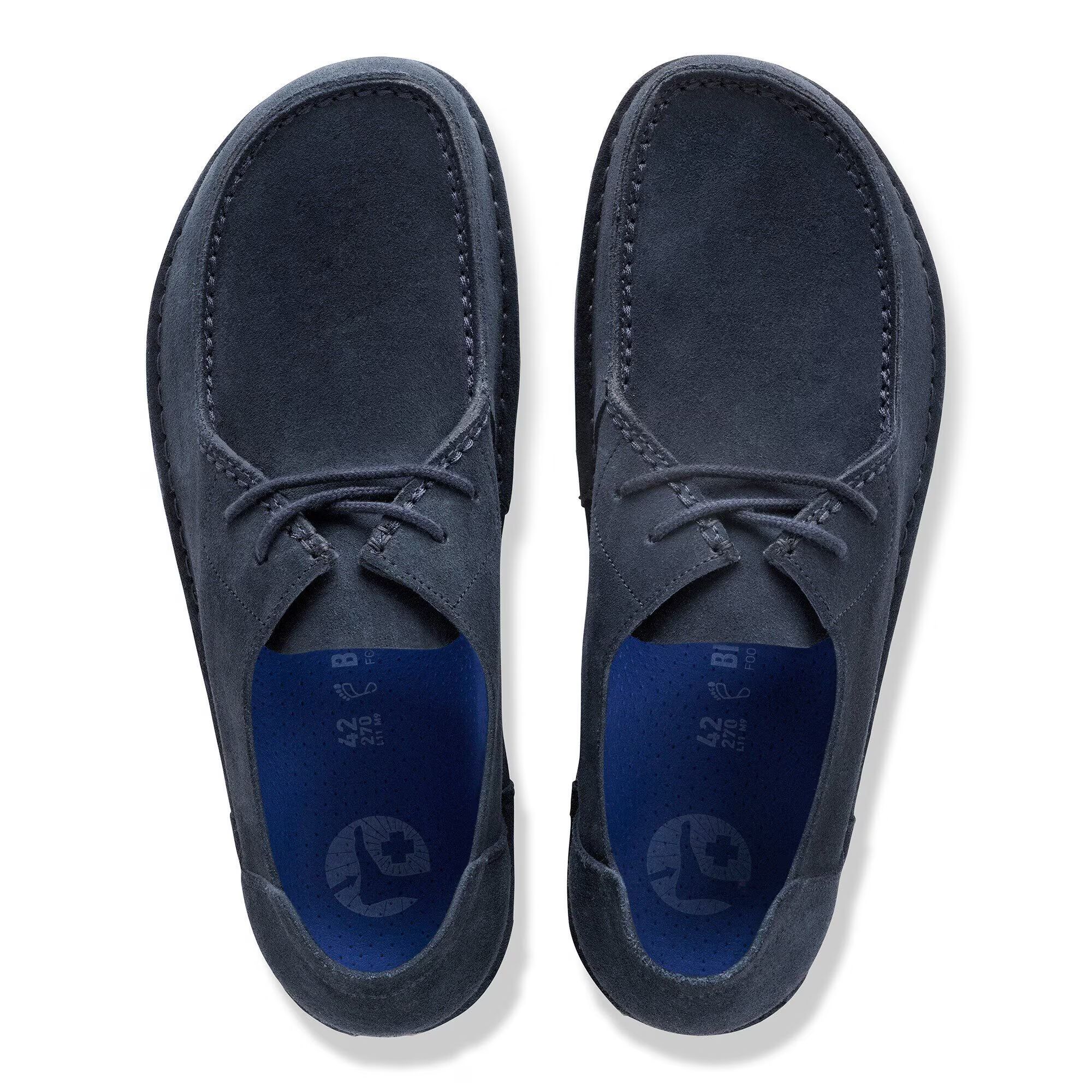 мъжки мокасини birkenstock utti lace leve new navy 1031468 велур - снимка 2