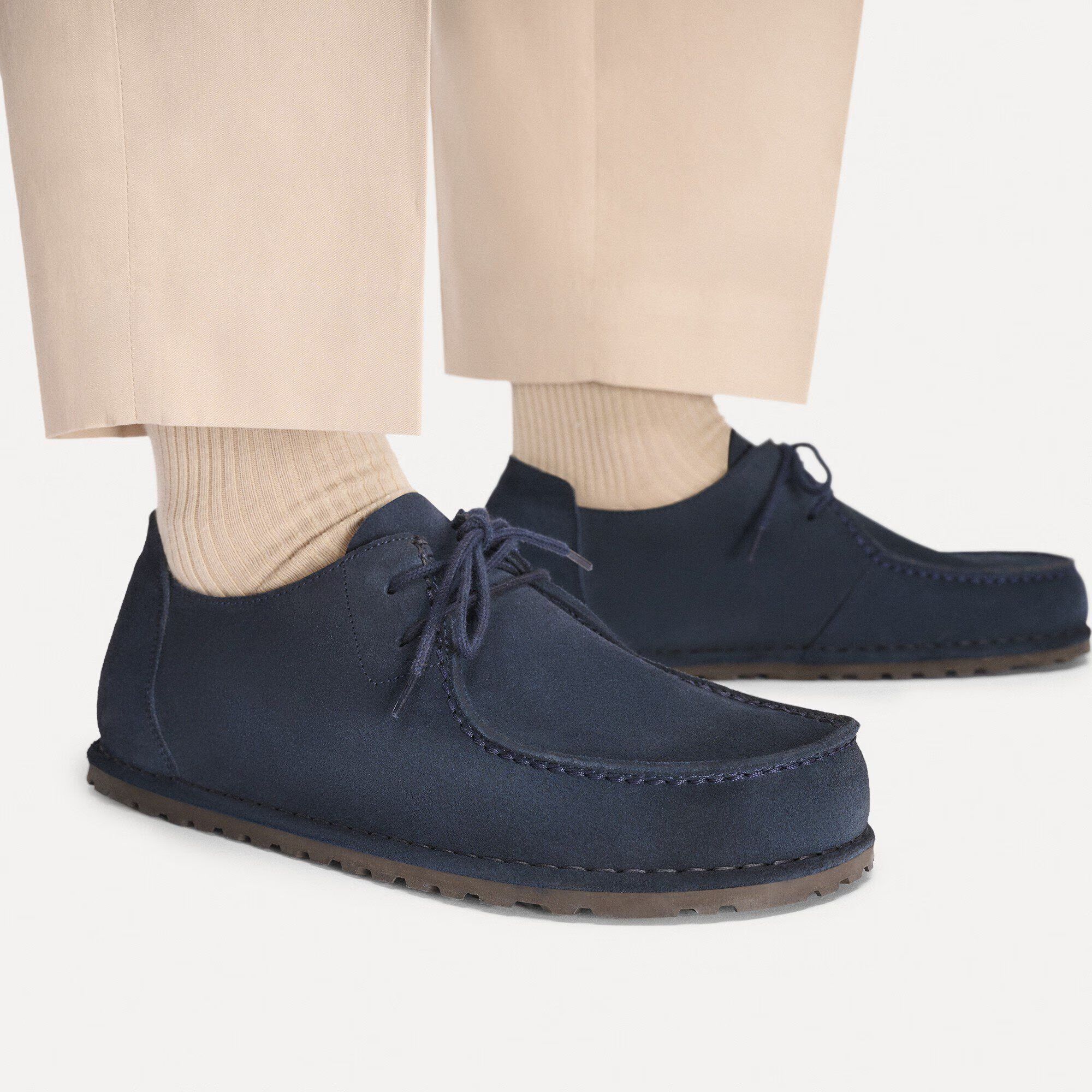 мъжки мокасини birkenstock utti lace leve new navy 1031468 велур - снимка 7