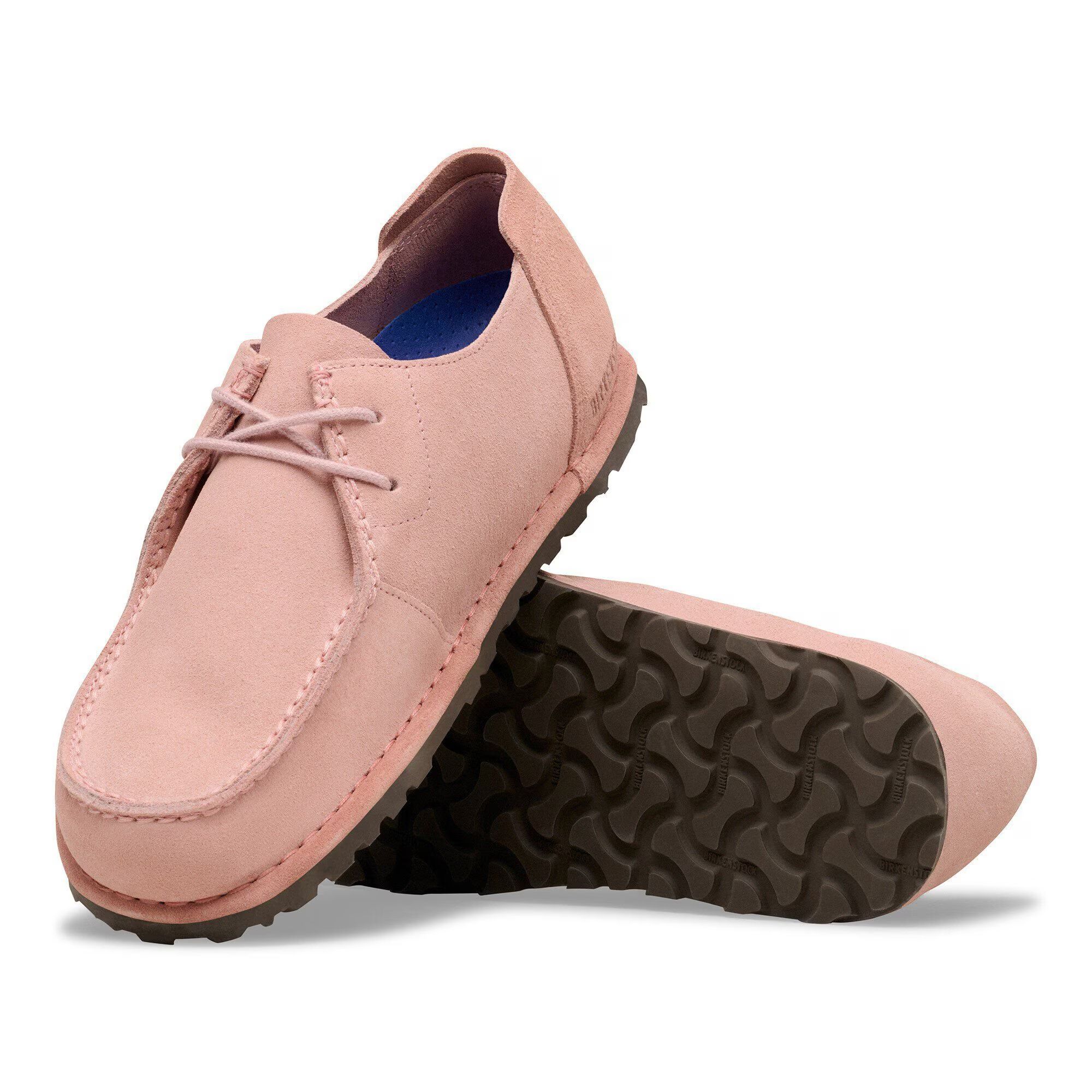 дамски мокасини birkenstock utti lace leve pink clay розови от велур - снимка 8