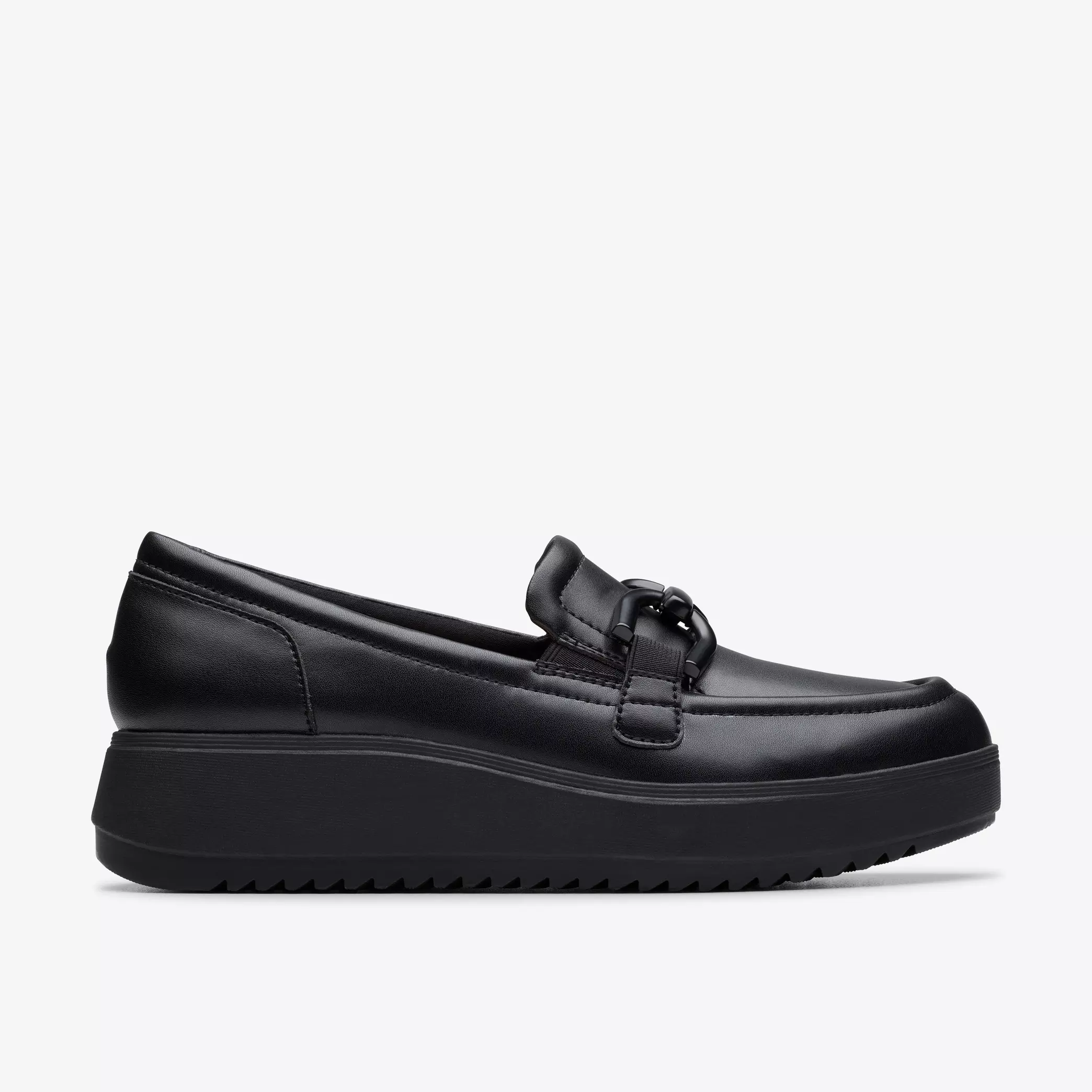 дамски мокасини clarks zylah top 26184335 черни от естествена кожа - снимка 2