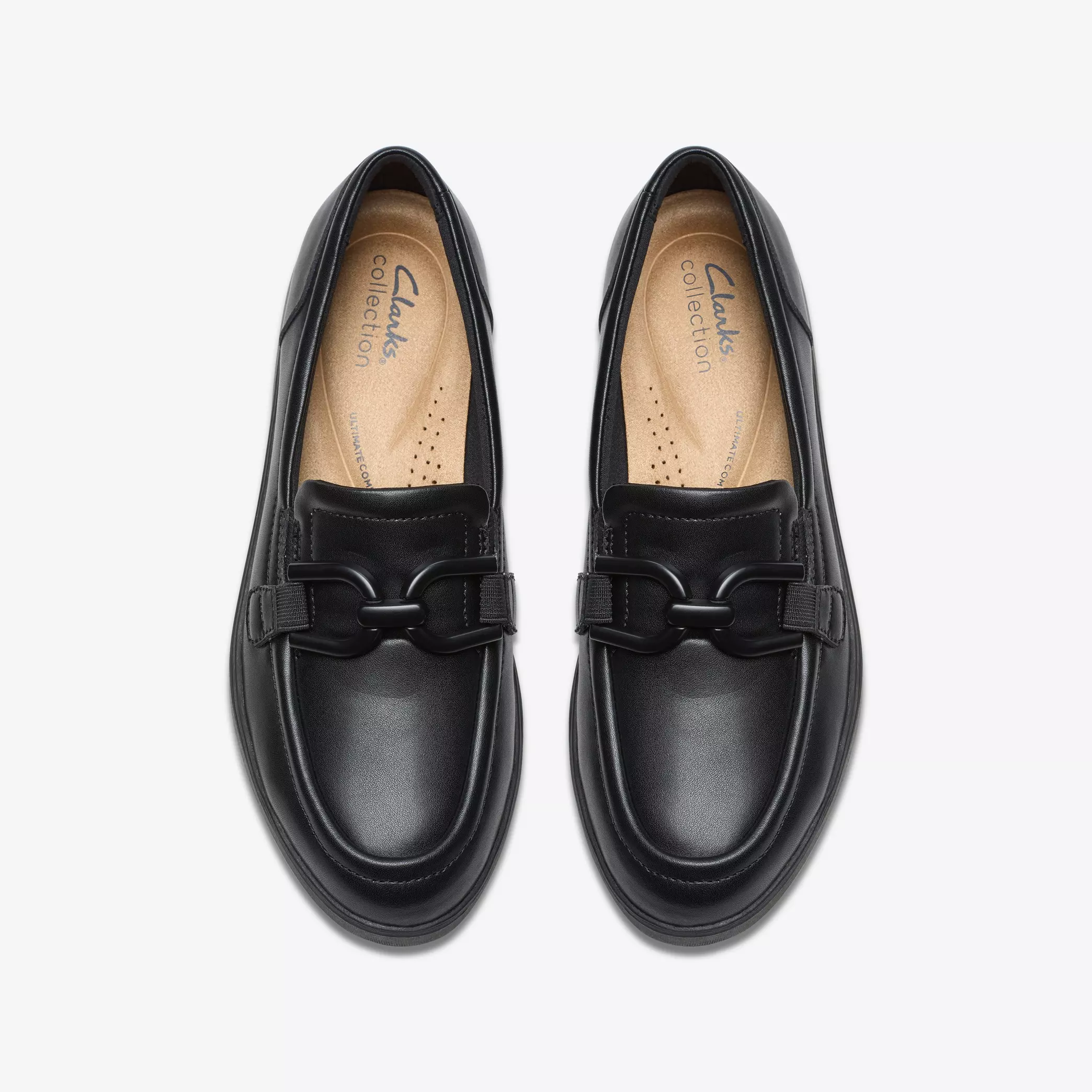 дамски мокасини clarks zylah top 26184335 черни от естествена кожа - снимка 6