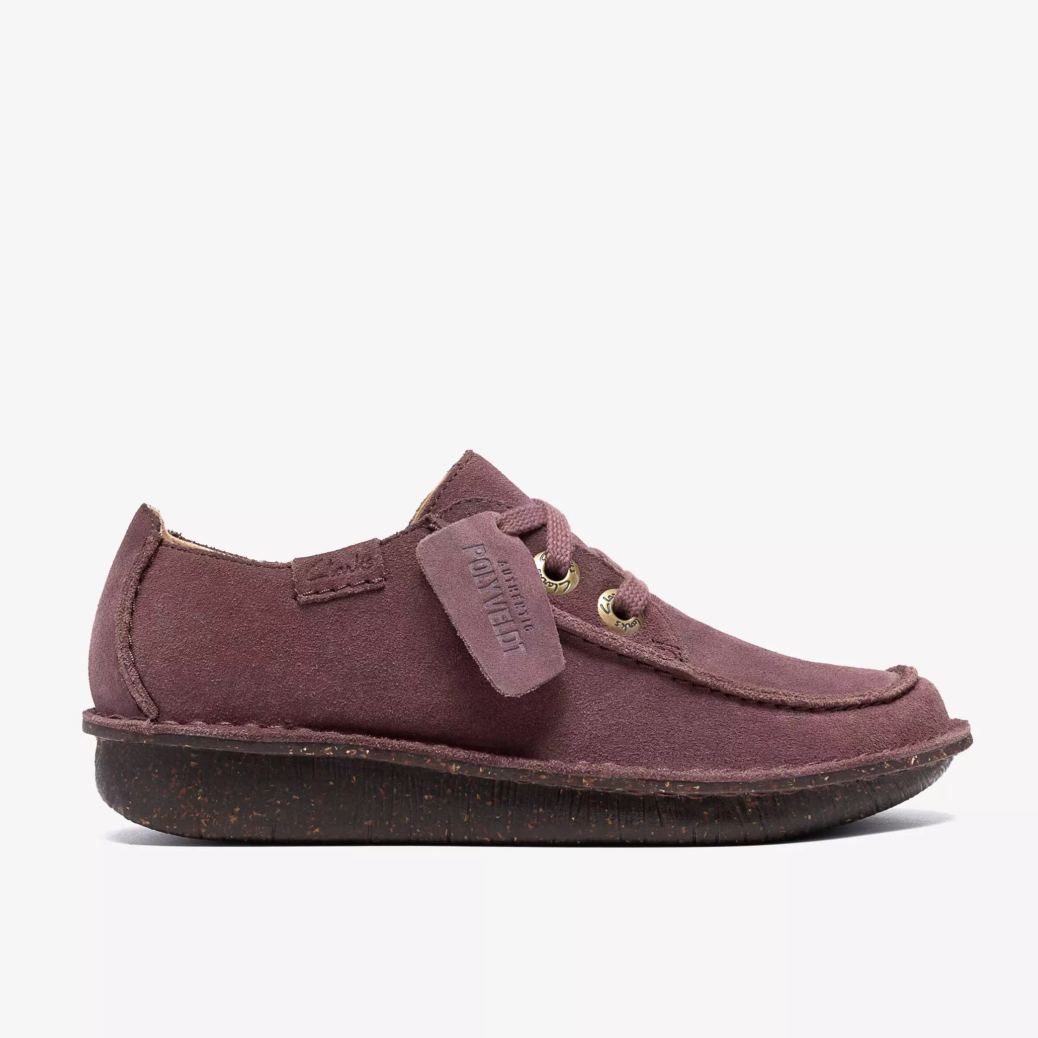 дамски обувки clarks funny dream 26329385 лилави от велур - снимка 2