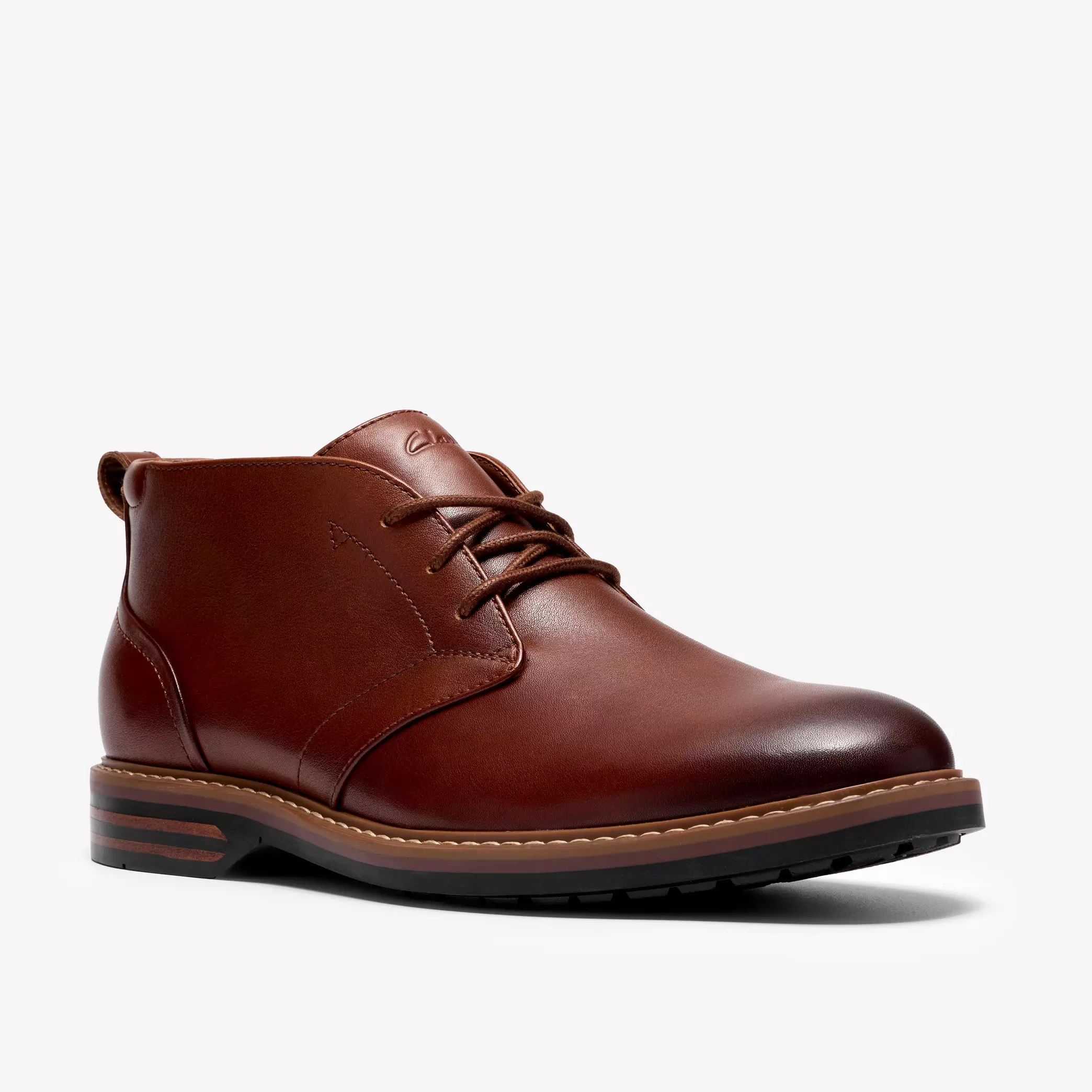 мъжки обувки clarks aldwin2 chukka 26320116 кафяви от естествена кожа - снимка 1