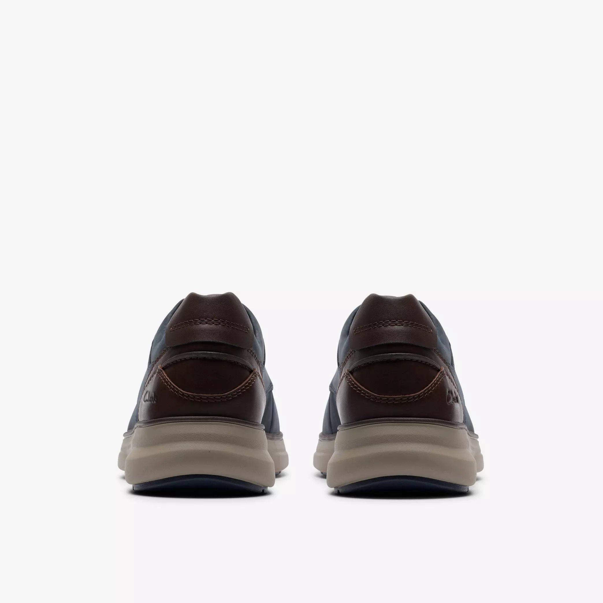 мъжки обувки clarks mullan moc 26184429 сини от естествена кожа за широк крак - снимка 4