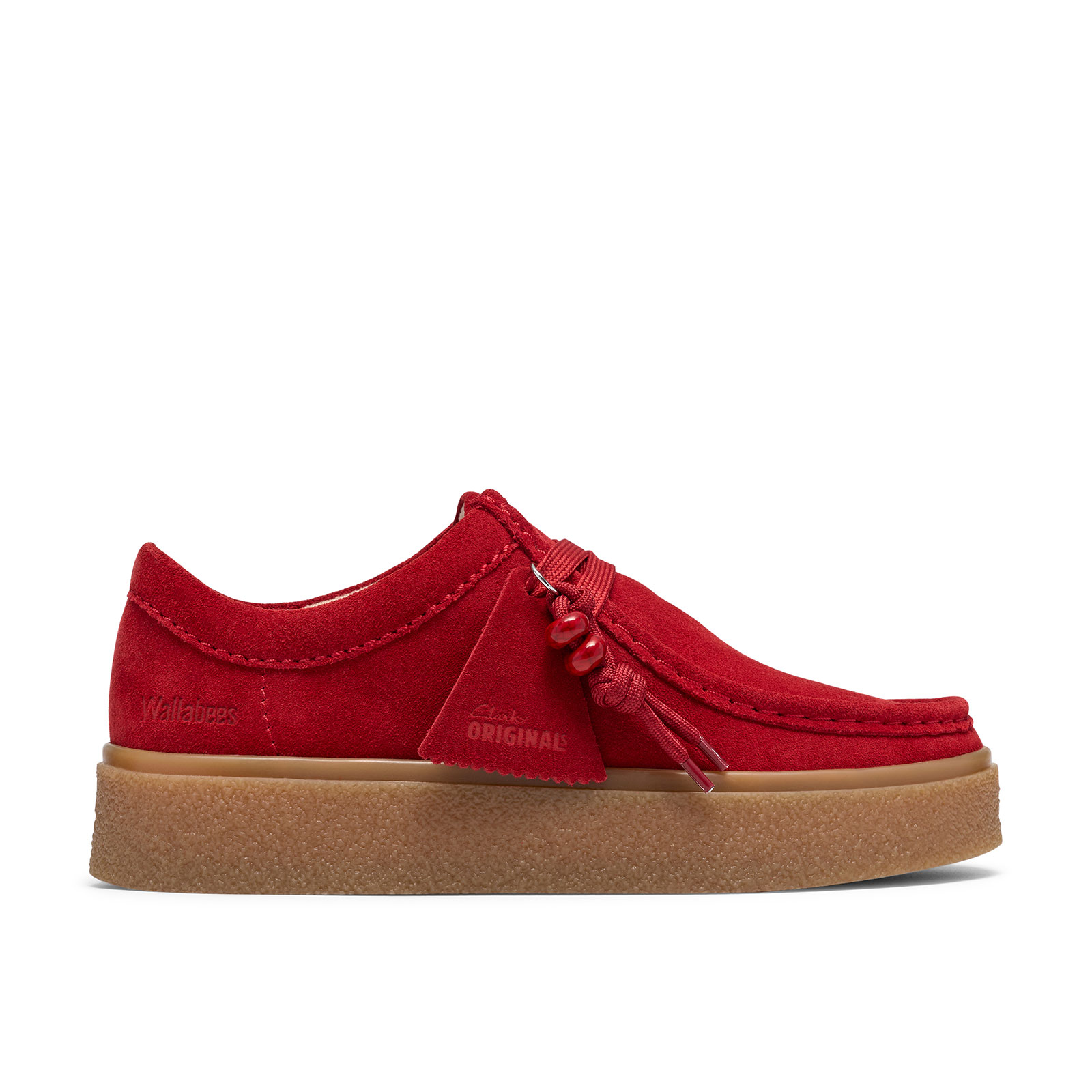 дамски мокасини clarks boxbee walla 26328724 червени от велур - снимка 2