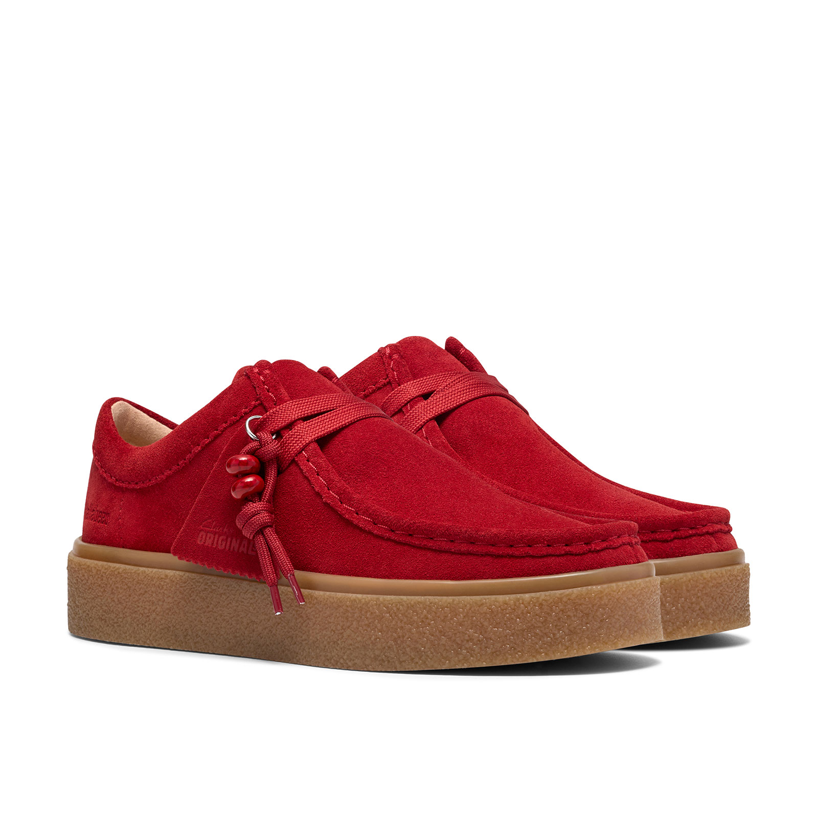 дамски мокасини clarks boxbee walla 26328724 червени от велур - снимка 6