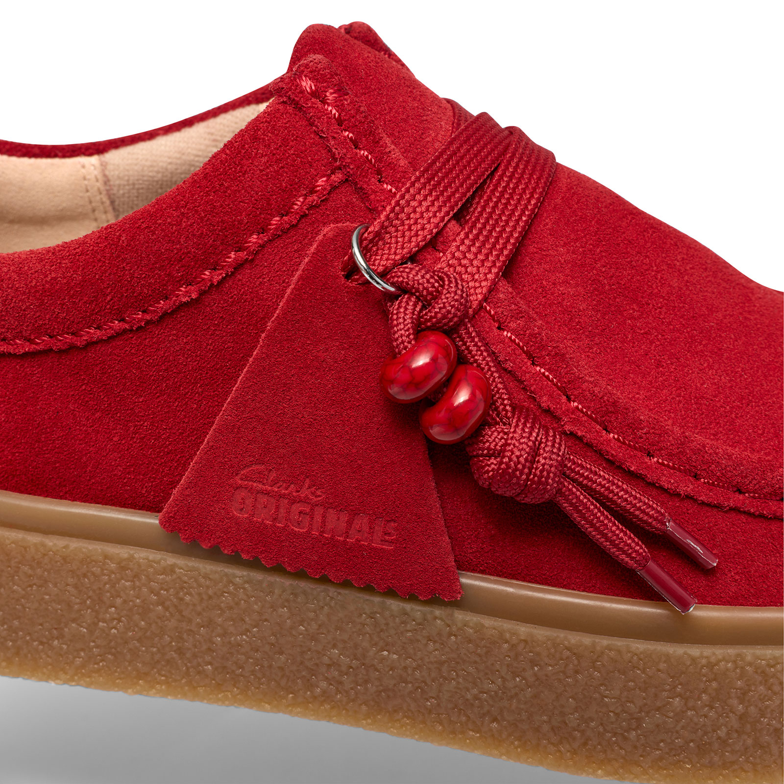 дамски мокасини clarks boxbee walla 26328724 червени от велур - снимка 7
