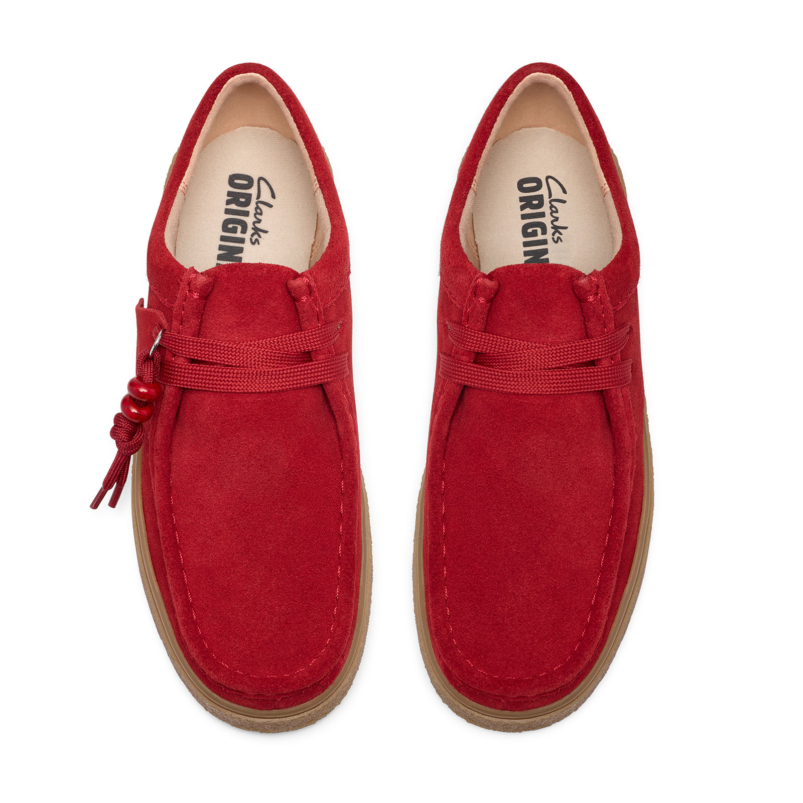дамски мокасини clarks boxbee walla 26328724 червени от велур - снимка 8