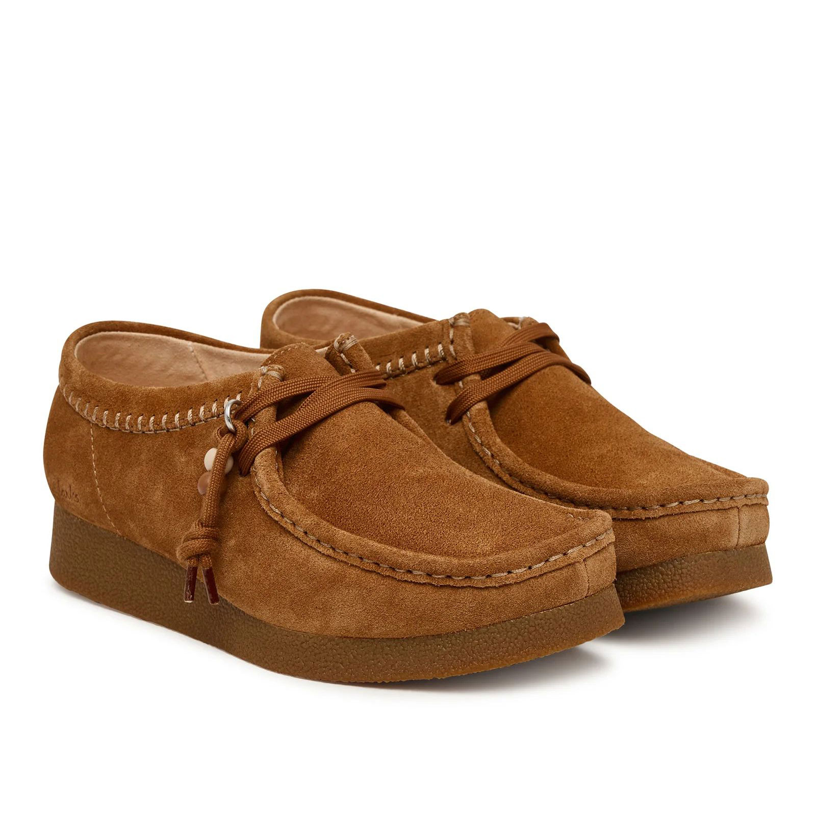 дамски мокасини clarks wallabeeevosh 26329300 кафяви от велур - снимка 1